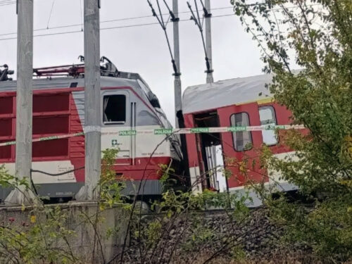 Zrážka vlakov pri Pezinku na Slovensku