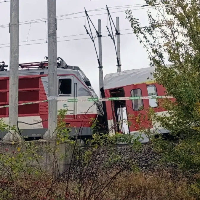 Zrážka vlakov pri Pezinku na Slovensku