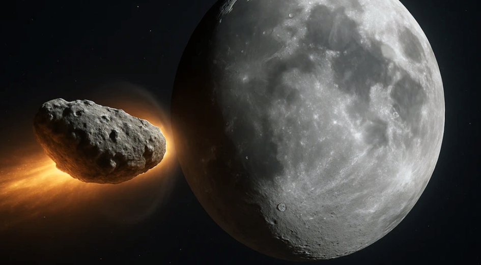 Asteroid 2024 YR4 mieri k Mesiacu